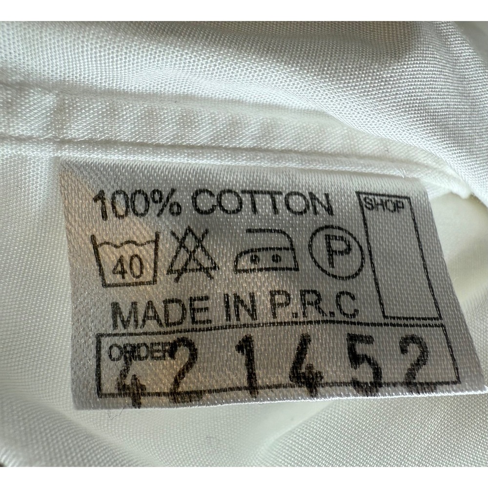 SUITSUPPLY White Tuxedo Shirt Men's 46/18 Long Sleeve Cotton French Cuffs - Picture 5 of 10
